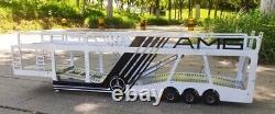 3 Axle 1/14 1100mm FULLY STAINLESS STEEL Auto Transport Trailer NIB