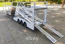 3 Axle 1/14 1100mm FULLY STAINLESS STEEL Auto Transport Trailer NIB