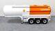 3-axle 1/14 Custom Made Fully Stainless Steel Fuel Tank Trailer Painted Nib