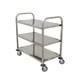 3 Layers Stainless Steel Kitchen Restaurant Utility Cart Hand Truck High Quality