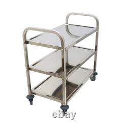 3 Layers Stainless Steel Kitchen Restaurant Utility Cart Hand Truck High Quality