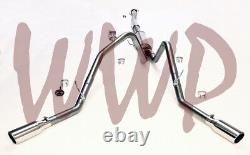 3 Stainless Steel 2.5 Dual Side CatBack Exhaust System 11-14 Ford F150 5.0L V8