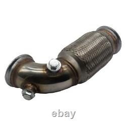 3 V-Band Downpipe Low Profile 90° with Flex Bellows Down-pipe For Car Truck