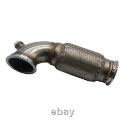 3 V-Band Downpipe Low Profile 90° with Flex Bellows Down-pipe For Car Truck