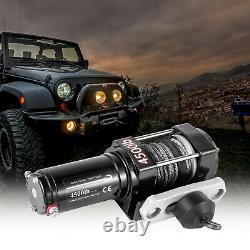4500LBS Electric Winch 12V Synthetic Rope ATV UTE Remote Control Towing Truck