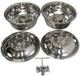 4pcs Set For 2005-2020 Ford F350 Truck 17 Stainless Dual Wheel Simulators