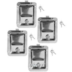 4PK Toolbox Truck Storage Tack Boxes L3885 Standard Flush Stainless Steel Latch