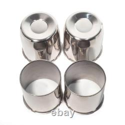 4Pcs 4.25 Stainless Steel Trailer Wheel Center Caps for Truck SUV RV Chrome H