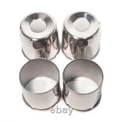 4Pcs 4.25 Stainless Steel Trailer Wheel Center Caps for Truck SUV RV Chrome H