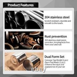 4Pcs 4.25 Stainless Steel Trailer Wheel Center Caps for Truck SUV RV Chrome H