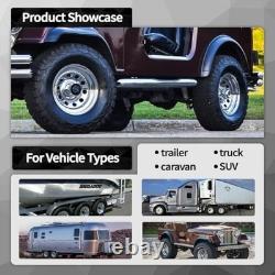 4Pcs 4.25 Stainless Steel Trailer Wheel Center Caps for Truck SUV RV Chrome H