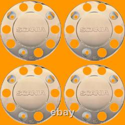 4Pcs Stainless Steel Wheel Trims Covers 22.5 for Scania Truck And Bus