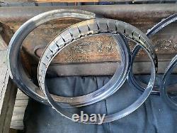 4-16Chevy Truck Factory GM Polished Stainless Steel Trim Rings For Steel Wheels