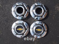 (4) 1969 1977 Chevy 1/2 Ton 4X4 Truck Dog Dish Stainless Steel Hubcaps 10.5