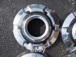(4) 1969 1977 Chevy 1/2 Ton 4X4 Truck Dog Dish Stainless Steel Hubcaps 10.5