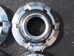 (4) 1969 1977 Chevy 1/2 Ton 4X4 Truck Dog Dish Stainless Steel Hubcaps 10.5