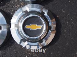 (4) 1969 1977 Chevy 1/2 Ton 4X4 Truck Dog Dish Stainless Steel Hubcaps 10.5