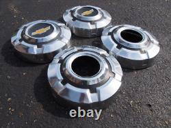 (4) 1969 1977 Chevy 1/2 Ton 4X4 Truck Dog Dish Stainless Steel Hubcaps 10.5