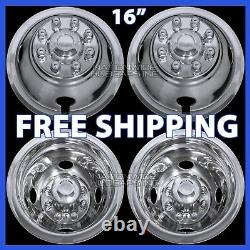 4 FORD 16 Dual Steel Wheel Simulators Dually 8 Lug Rim Skins Liners Covers RV