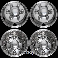 4 Hino Fuso Nissan UD Bolt On 16 6 Lug Dual Wheel Simulators Dually Rim Covers