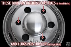 4 Hino Fuso Nissan UD Bolt On 16 6 Lug Dual Wheel Simulators Dually Rim Covers