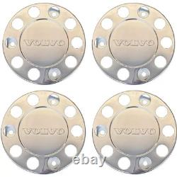 4 Pcs Stainless Steel Wheel Trims Covers 22.5 for Volvo Truck And Bus