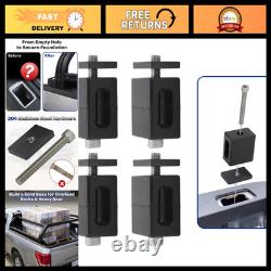 4-Piece Stainless Steel Truck Bed Stake Pocket Mounting Kit Heavy Duty Accesso