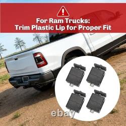 4-Piece Stainless Steel Truck Bed Stake Pocket Mounting Kit Heavy Duty Accesso