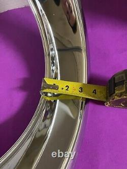 (4) STAINLESS TRIPLE CHROME PLATED BEAUTY RINGS 15x8 RALLY WHEELS, 71-82 TRUCKS
