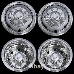 4 fits DODGE 16 Dual Wheel Simulators Dually 8 Lug Rim Skins Liners Hub Covers