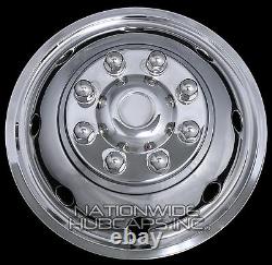 4 fits DODGE 16 Dual Wheel Simulators Dually 8 Lug Rim Skins Liners Hub Covers