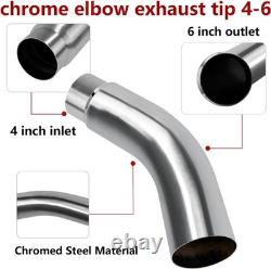4 to 6 Exhaust Tip Elbow Durable Stainless Steel Truck Side Exit
