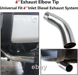 4 to 6 Exhaust Tip Elbow Durable Stainless Steel Truck Side Exit