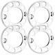 4 X Stainless Steel Truck Wheel Trims 22.5 Scania Volvo Daf Mercedes (open)