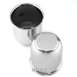 4pcs Steel Truck Wheel Center Caps Fit For 3.19 Center Bore Chrome Push Through