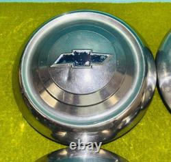 51-'53 CHEVY Fleetline DOG DISH HUBCAPS Styline Wagon 1951 1952 1953 (4)