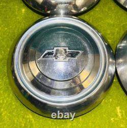 51-'53 CHEVY Fleetline DOG DISH HUBCAPS Styline Wagon 1951 1952 1953 (4)