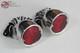 55-59 Chevy Stepside Pickup Truck Rear Tail Lamp Lights Stainless Steel Pair