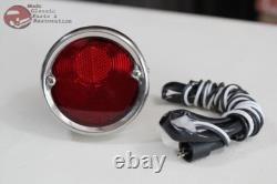 55-59 Chevy Stepside Pickup Truck Rear Tail Lamp Lights Stainless Steel Pair