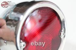 55-59 Chevy Stepside Pickup Truck Rear Tail Lamp Lights Stainless Steel Pair
