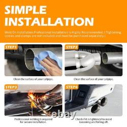 5 Inlet 6Dual Outlet 17 L Stainless Steel Exhaust Tip For Diesel Pickup Truck