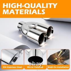 5 Inlet 6Dual Outlet 17 L Stainless Steel Exhaust Tip For Diesel Pickup Truck