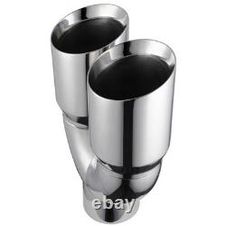 5 Inlet 6Dual Outlet 17 L Stainless Steel Exhaust Tip For Diesel Pickup Truck