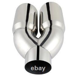 5 Inlet 6Dual Outlet 17 L Stainless Steel Exhaust Tip For Diesel Pickup Truck