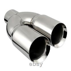 5 to 6 Chrome Quad Exhaust Tips Dual Stainless Steel For Chevy Colorado Truck