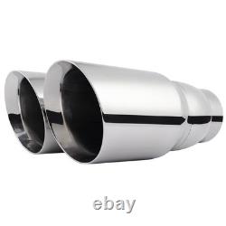 5 to 6 Chrome Quad Exhaust Tips Dual Stainless Steel For Chevy Colorado Truck