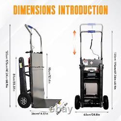 600W Heavy Duty Electric Stair Climbing Hand Trucks, 661lb Capacity for Warehouse