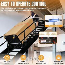 600W Heavy Duty Electric Stair Climbing Hand Trucks, 661lb Capacity for Warehouse