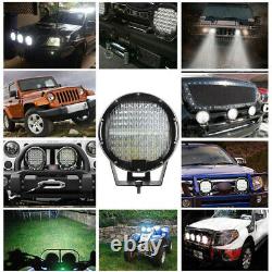 640W 9 inch Round Led Spot Flood Driving Work Light Offroad Truck 4X4WD Bumper