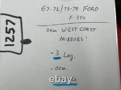 67-72 & 73-79 Ford F-350 F-250 Truck Stainless Steel WEST COAST MIRRORS fomoco
